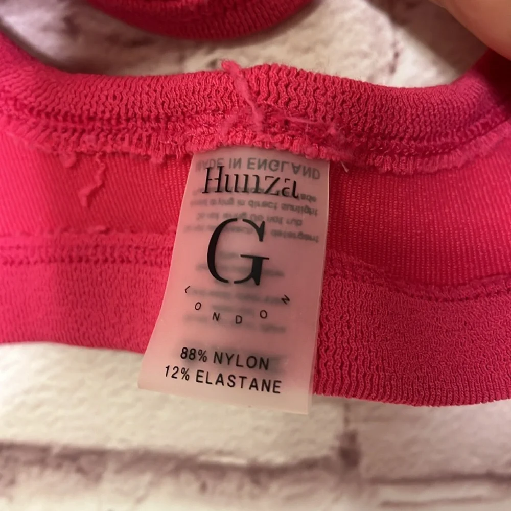 Hunza G Xandra Bikini Top In Fuchsia XS - Picture 4 of 7